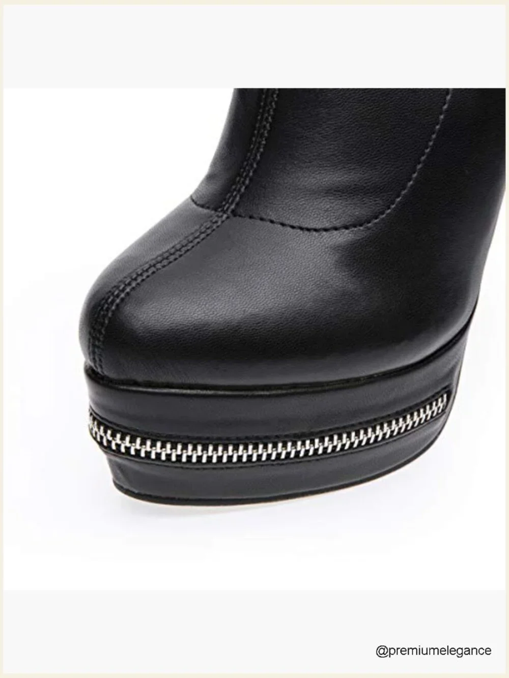 Over the Knee Platform Boots Lace Up Strap Thigh High Boots Round Toe